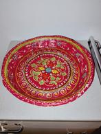 Antieke handgeschilderde papier mache schaal uit India, Antiek en Kunst, Kunst | Niet-Westerse kunst, Ophalen of Verzenden