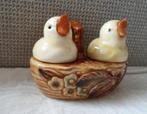 Peper en zoutstel. 2 kuikentjes in nest. Vintage. Japan., Huis en Inrichting, Keuken | Keukenbenodigdheden, Ophalen of Verzenden