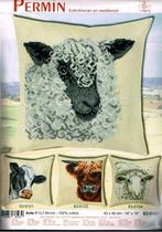 Cado aanbieding permin borduurpakket kussen, grijze schaap, Hobby en Vrije tijd, Borduren en Borduurmachines, Ophalen of Verzenden