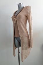 Vero Moda gehaakt vest van Ramie en katoen met Geisha top, Verzenden, Nieuw, Maat 36 (S), Bruin