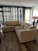 Ribcord beige bank, Huis en Inrichting, Ophalen, Gebruikt, Stof, Ribcord hoekbank