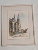 Schilderij Bergkerk Deventer pentekening Deventer B. Brobbel, Nieuw, Ophalen of Verzenden, Minder dan 50 cm, Nvt