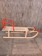Houten slee 100 cm met rugleuning, Ophalen, Gebruikt, Overige merken
