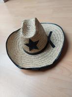 sherrif hoed van riet voor carnaval of themafeest, Ophalen, Onbekend, Hoed, 58 of 59 cm (L, 7¼ of ⅜ inch)