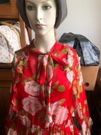 Rode juk bloemmotief Zara 100% Viscose colector item 42/ 44, Ophalen of Verzenden, Zo goed als nieuw, Rood, Onder de knie