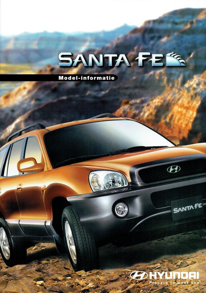 Folder Hyundai Santa Fe (2001), Boeken, Auto's | Folders en Tijdschriften, Zo goed als nieuw, Overige merken, Verzenden