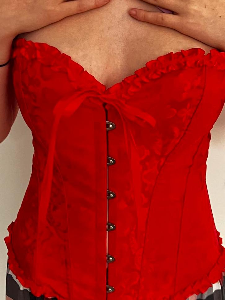 Voctoriaans corset feestkleding maat M, Kleding | Dames, Tops, Nieuw, Maat 38/40 (M), Rood, Zonder mouw, Ophalen of Verzenden