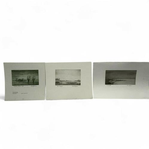 Abe Gerlsma (1909-2012). Heech wetter, De Leyen en 't Waed, Antiek en Kunst, Kunst | Etsen en Gravures, Ophalen of Verzenden