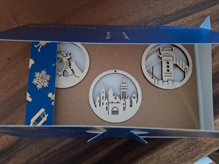 Efteling City Shapes Houten Hangdecoratie Set, Verzamelen, Efteling, Nieuw, Ophalen of Verzenden