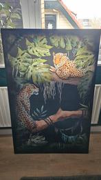 Canvas Schilderij met Luipaarden, Huis en Inrichting, Woonaccessoires | Schilderijen, Tekeningen en Foto's, Ophalen, Zo goed als nieuw