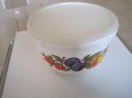 Plastic schaal met deksel+ fruit afb., Huis en Inrichting, Woonaccessoires | Schalen en Manden, Ophalen, Rond