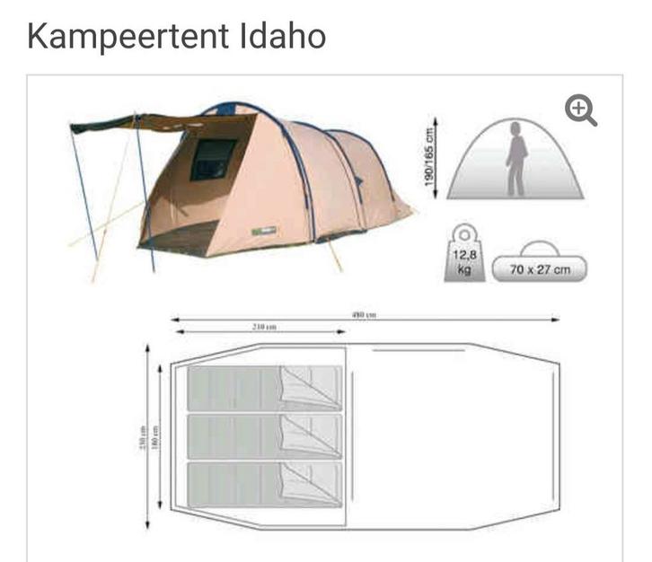 Eurotrail Ohio 3-persoons tunneltent, Caravans en Kamperen, Tenten, tot en met 3, Gebruikt, Ophalen