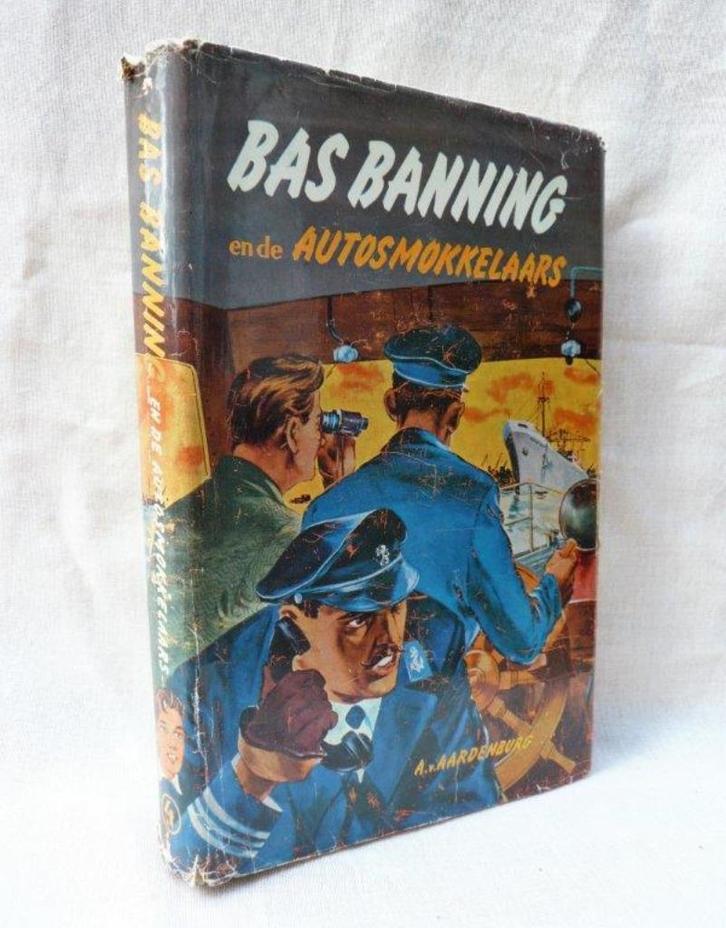 A. van Aardenburg Bas banning en de autosmokkelaars. (1957), Boeken, Kinderboeken | Jeugd | 13 jaar en ouder, Gelezen, Fictie