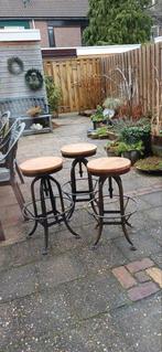 Industriële Krukken - Set van 3, Huis en Inrichting, Barkrukken, Ophalen, Gebruikt, In hoogte verstelbaar, 60 tot 90 cm