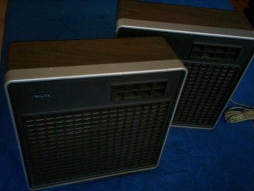 4 Philips boxen uit de seventies goed werkend en DIN stekers, Audio, Tv en Foto, Luidsprekers, Gebruikt, Front, Rear of Stereo speakers