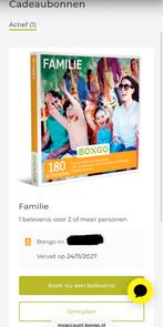 Bongo bon familie slagharen uitjes gezin cadeaubon waarde, Tickets en Kaartjes, Kortingen en Cadeaubonnen
