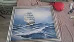 Schilderij Zeilschip - Joost Krab, Antiek en Kunst, Ophalen of Verzenden