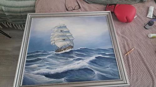 Schilderij Zeilschip - Joost Krab, Antiek en Kunst, Kunst | Schilderijen | Klassiek, Ophalen of Verzenden