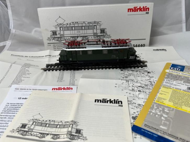 Märklin H0, 34440, E-loc BR E 44 DB, groen, ESU lokpilot., Hobby en Vrije tijd, Modeltreinen | H0, Zo goed als nieuw, Locomotief