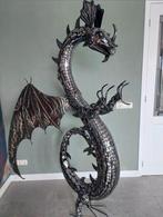 Draak dragon 2.20 Meter hoog metaalsoort reuzen beeld, Ophalen of Verzenden