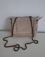 Dwrs label tas suède licht beige Spezia cross body schouder, Ophalen of Verzenden, Gebruikt, Beige, Schoudertasje