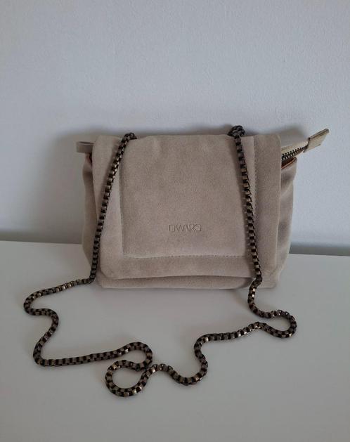 Dwrs label tas suède licht beige Spezia cross body schouder, Sieraden, Tassen en Uiterlijk, Tassen | Damestassen, Gebruikt, Schoudertasje