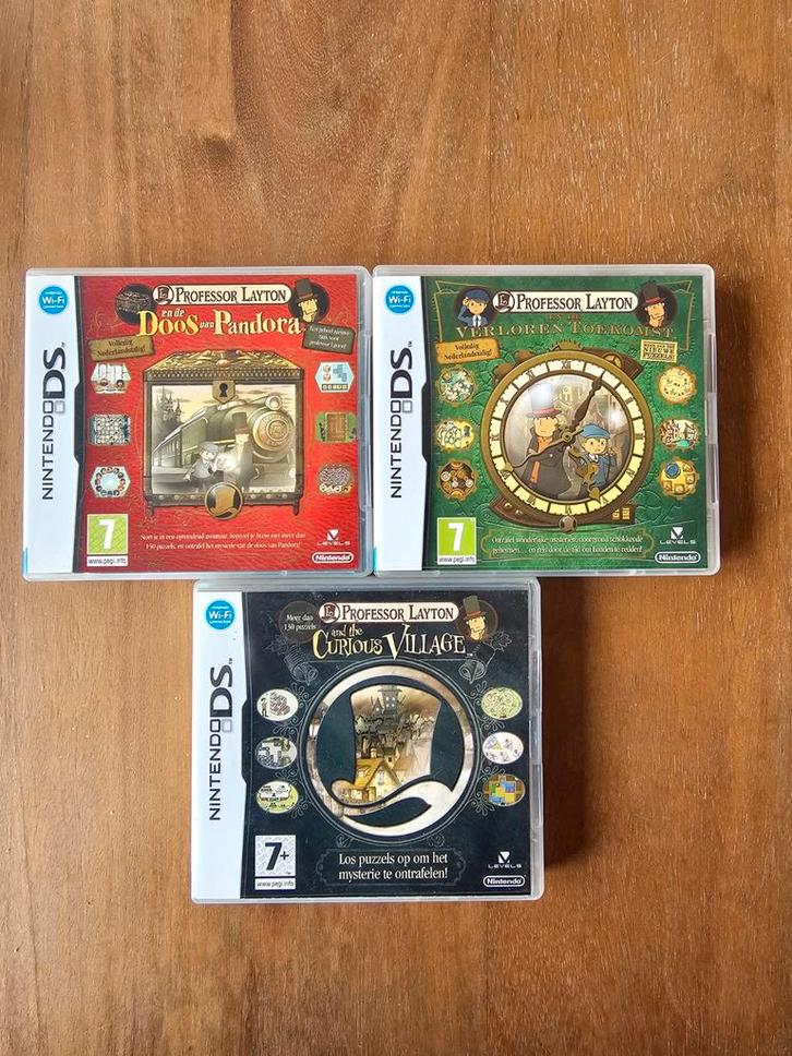 Professor Layton Nintendo DS Games, Spelcomputers en Games, Games | Nintendo DS, Zo goed als nieuw, Puzzel en Educatief, 1 speler