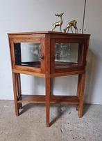 Vintage antiek theekastje ruit model facetglas, Ophalen