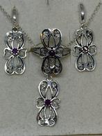 Zilveren setje met robijn ( zilver 925 ), Overige kleuren, Nieuw, 5646JA, Info@zilverenedelstenen.nl