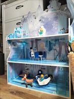 Groot poppenhuis Frozen Elsa, Anna Kristoff en Olaf., Overige typen, Zo goed als nieuw, Ophalen