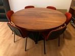Vergadertafel met 6 stoelen diameter 180cm, Huis en Inrichting, Tafels | Eettafels, Ophalen, Zo goed als nieuw, Rond, 150 tot 200 cm