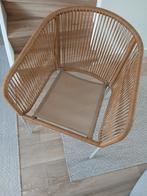 Stoel naturel met stalen onderstel, Huis en Inrichting, Stoelen, Ophalen, Zo goed als nieuw, Eén
