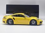 1:18 Porsche 992 Turbo S Sport Design geel 2021 Minichamps, Minichamps, Auto, Nieuw, Ophalen of Verzenden