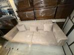 Beige 3 zitsbank met zwarte poostjes stijlvolle en comfort, Ophalen of Verzenden, Nieuw, 75 tot 100 cm, 200 tot 250 cm