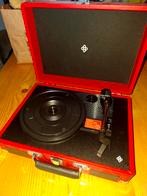 Retro Platenspeler in Koffer - Rood, Ophalen, Zo goed als nieuw, Platenspeler, Overige merken