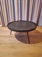 Ronde salontafel met stoere uistraling, Huis en Inrichting, Ophalen, Gebruikt, 50 tot 100 cm, Overige materialen