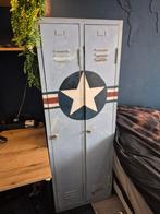 Stoere handgeschilderde locker, Huis en Inrichting, Kasten | Lockerkasten, Ophalen, Gebruikt, Vintage