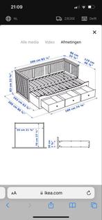 Hemnes Bedbank - Wit - nog netjes, Verstelbaar, Wit, Ophalen of Verzenden, Zo goed als nieuw
