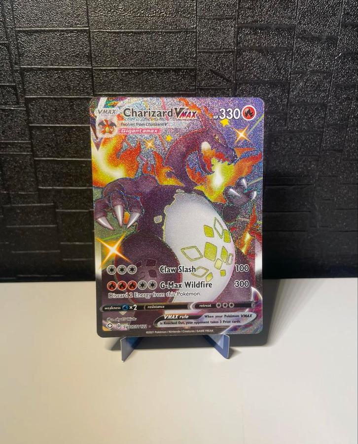 Charizard VMAX Shiny Alt Art Shining Fates NM, Hobby en Vrije tijd, Verzamelkaartspellen | Pokémon, Nieuw, Losse kaart, Foil, Ophalen of Verzenden