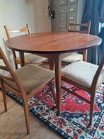 Vintage retro tafel+ stoelen, Huis en Inrichting, Complete eetkamers, Ophalen, Gebruikt, 4 tot 6 stoelen