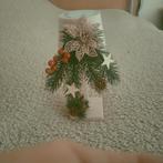 Kerststukje, 3 kerstlampjes, roze en wit, Ophalen, Nieuw