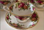 6 avon kop en schotel van royal albert old country roses, Ophalen