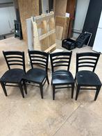 4 Massief Houten Stoelen - Opknapper, Huis en Inrichting, Ophalen, Gebruikt, Zwart, Vier
