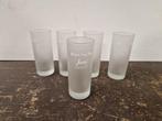 Royal Flag Tea Segafredo frosted glazen 5 stuks, Verzamelen, Ophalen of Verzenden, Gebruikt, Overige typen