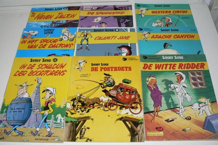 Verzameling van 19 Lucky Luke albums. Ook losse verkoop., Boeken, Stripboeken, Meerdere stripboeken, Ophalen of Verzenden