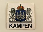 Sticker Kampen, gemeente Kampen, Ophalen of Verzenden, Zo goed als nieuw