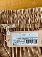 F427 Nieuw Esqualo mt 34=XS wijde broek pantalon beige/bruin, Beige, Ophalen of Verzenden, Maat 34 (XS) of kleiner, Lang