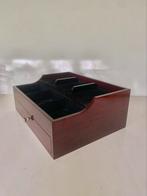 Mahonie houten sieraad kistje met “ geheim”  vakje, Minder dan 50 cm, Ophalen of Verzenden, Zo goed als nieuw