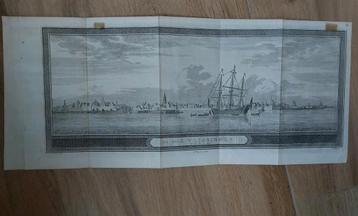 26 Stad Vlissingen in Zeeland Gravure Isaac Tirion uit 1743 beschikbaar voor biedingen