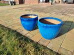 2 Grote Keramische Bloempotten - 50cm, Tuin en Terras, Ophalen, Gebruikt, 40 cm of meer, Rond